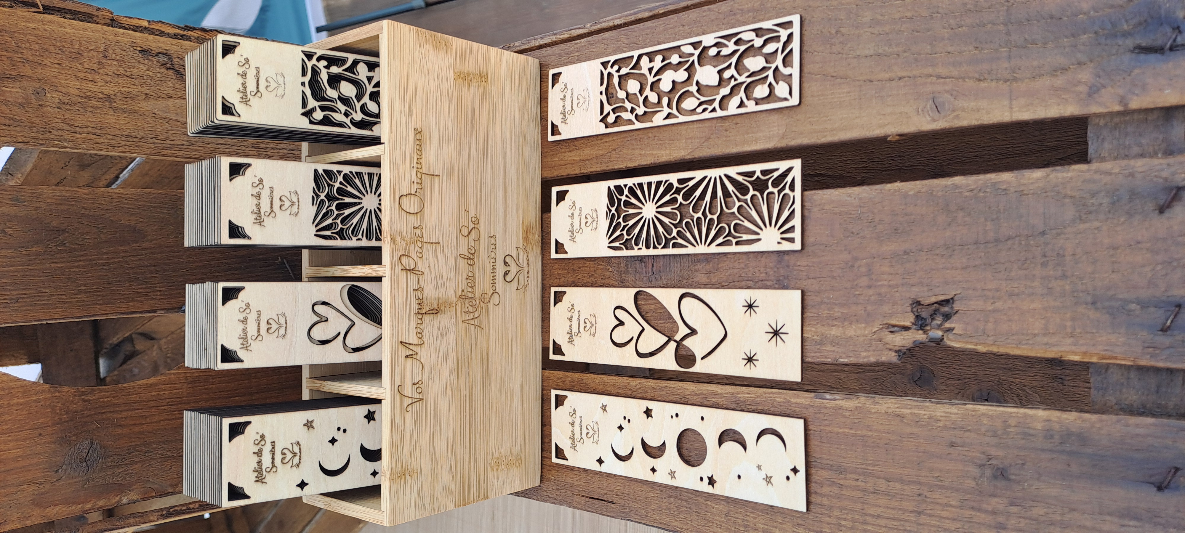 Marque-pages en bois